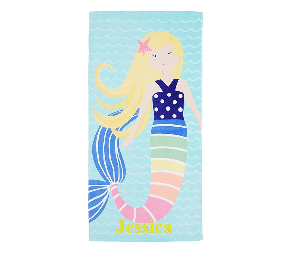 Rainbow Mermaid Beach Towel